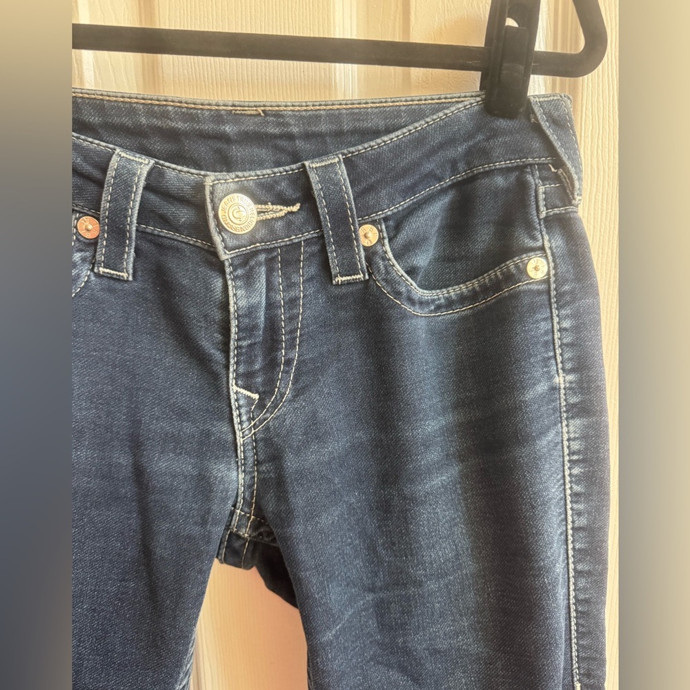 TRUE RELIGION Slim Straight Denim Jeans Size 27 - Picture 4 of 7